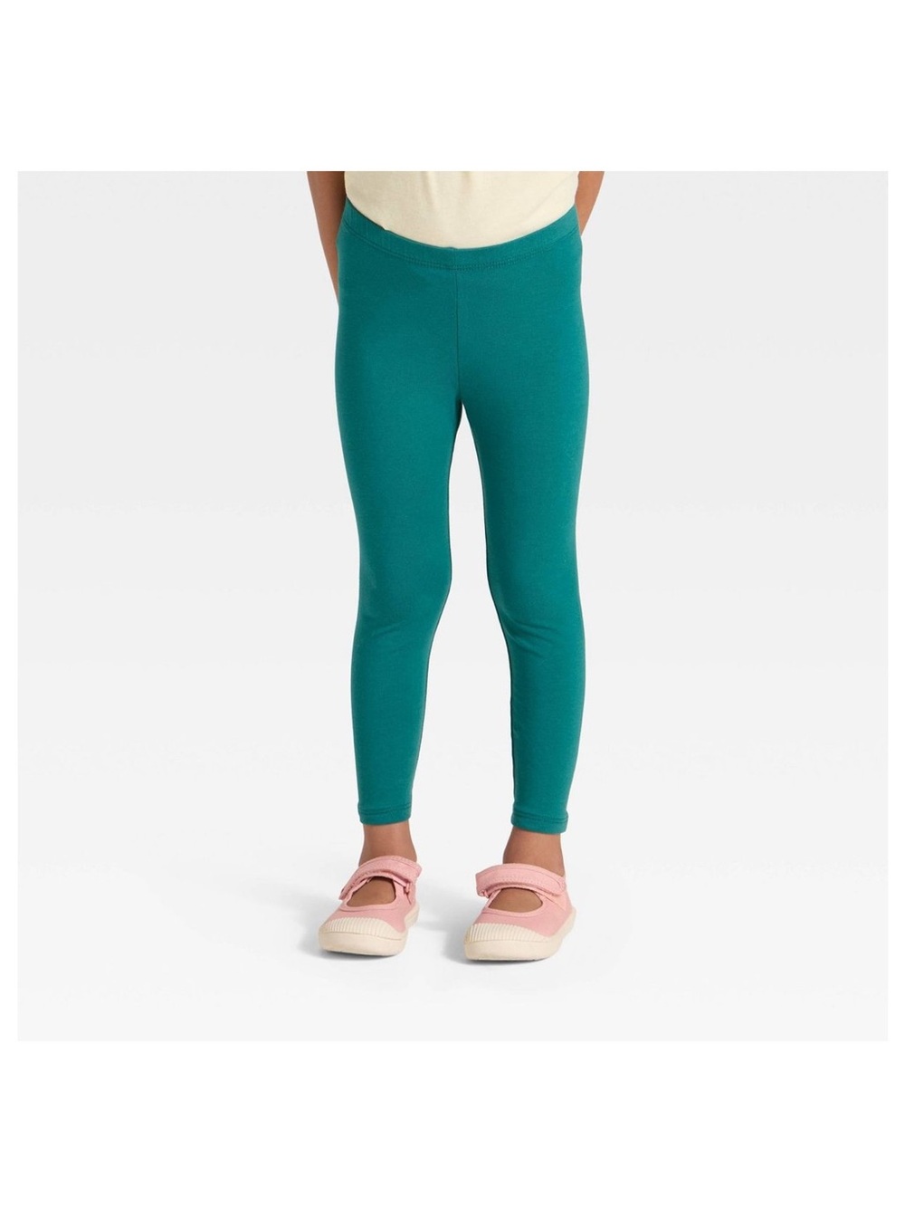 2 Teal Kids Teal Pull-On Leggings Durable Knee